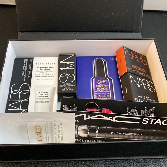 NIB 8 pc total Nars cosmetic sampler+ Kiels recovery. MAC mascara + mini la mer - Picture 2 of 14